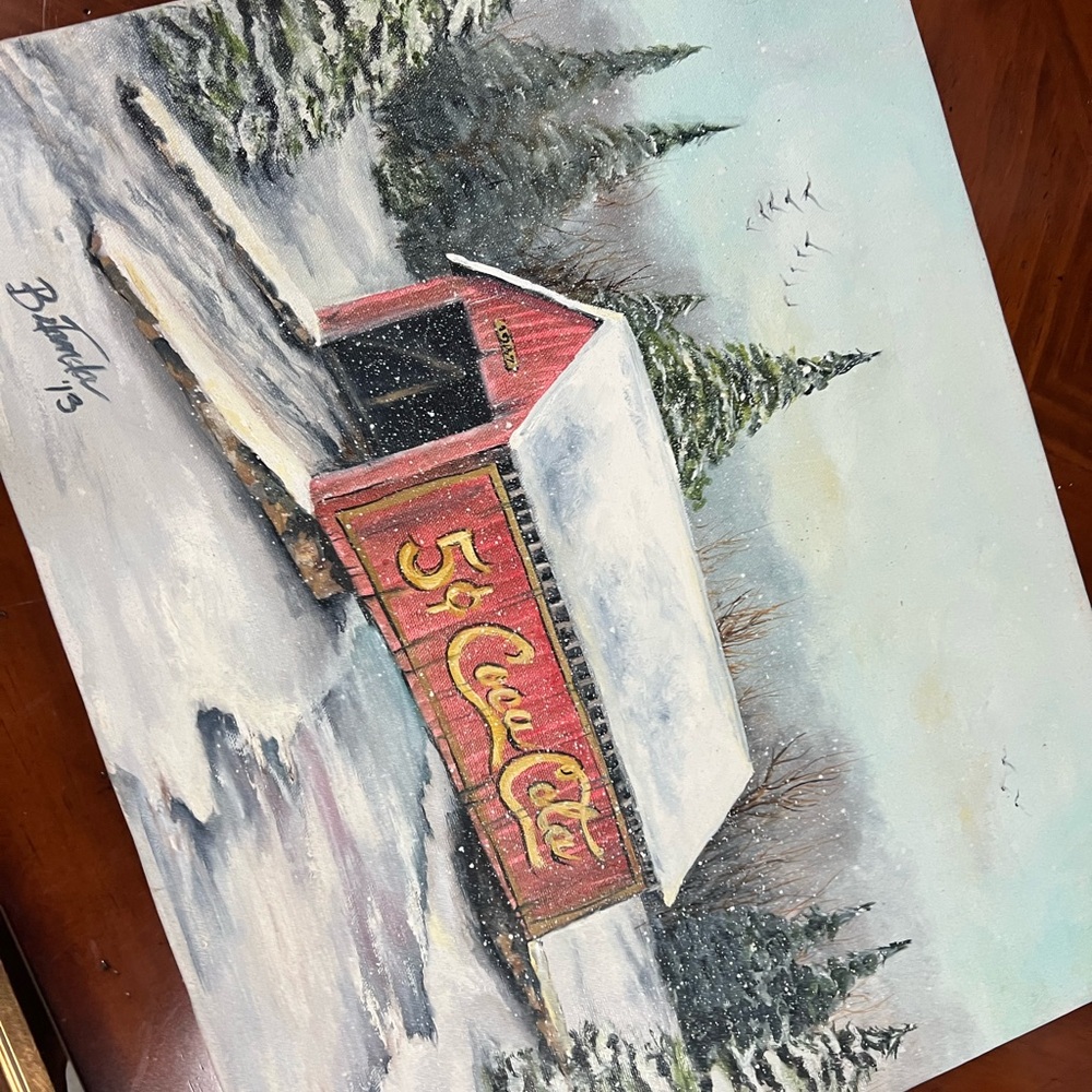 Coca-Cola Red winter Covered Bridge